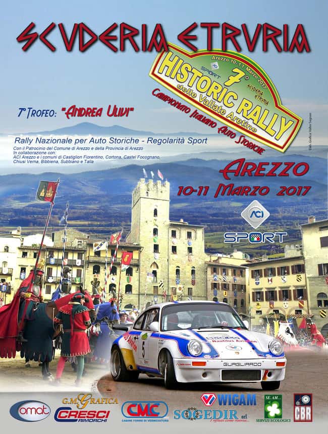 Italian Championship Rally Cars 2017. Start with the “Rally delle Vallate Aretine”